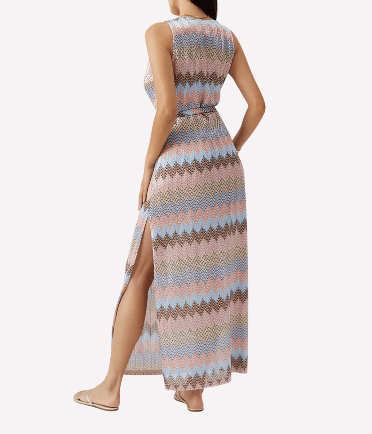 Bria Cr Casual Dress in Zigzag Stripe