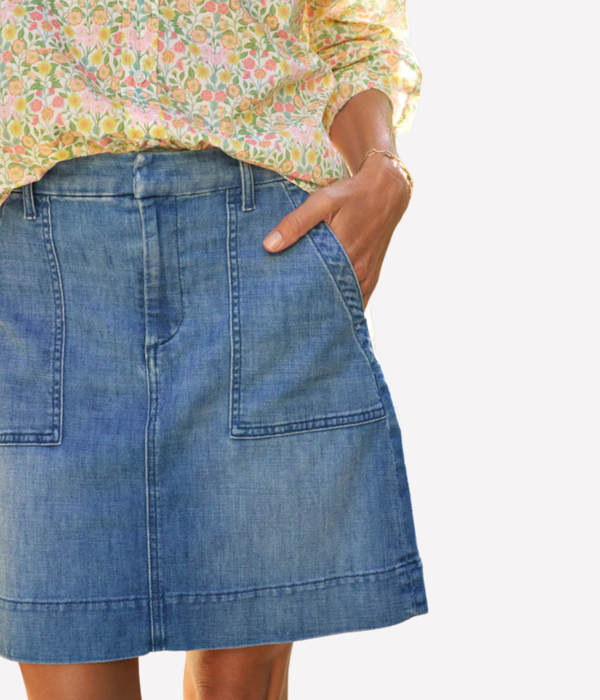 Jameson Skirt in Light Blue Wash