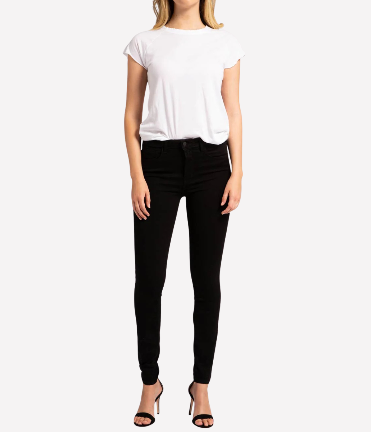 Marguerite High Rise Skinny Jean in Noir