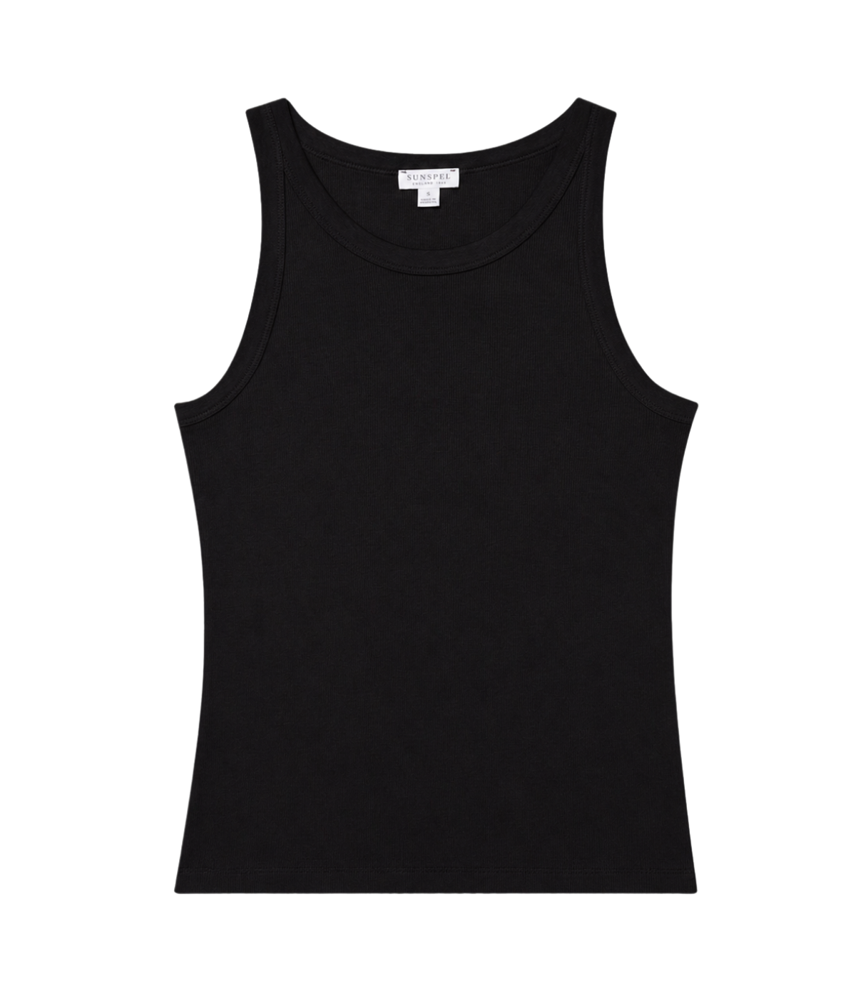 Rib Vest in BLACK