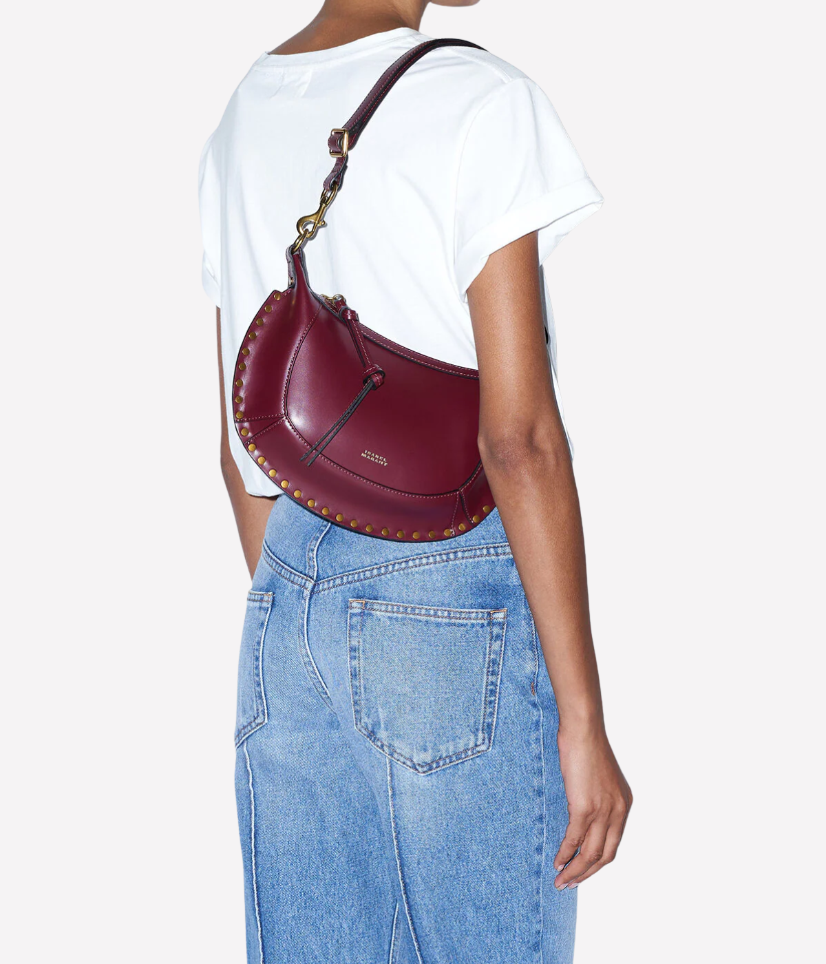 Oskan Moon Bag In Burgundy