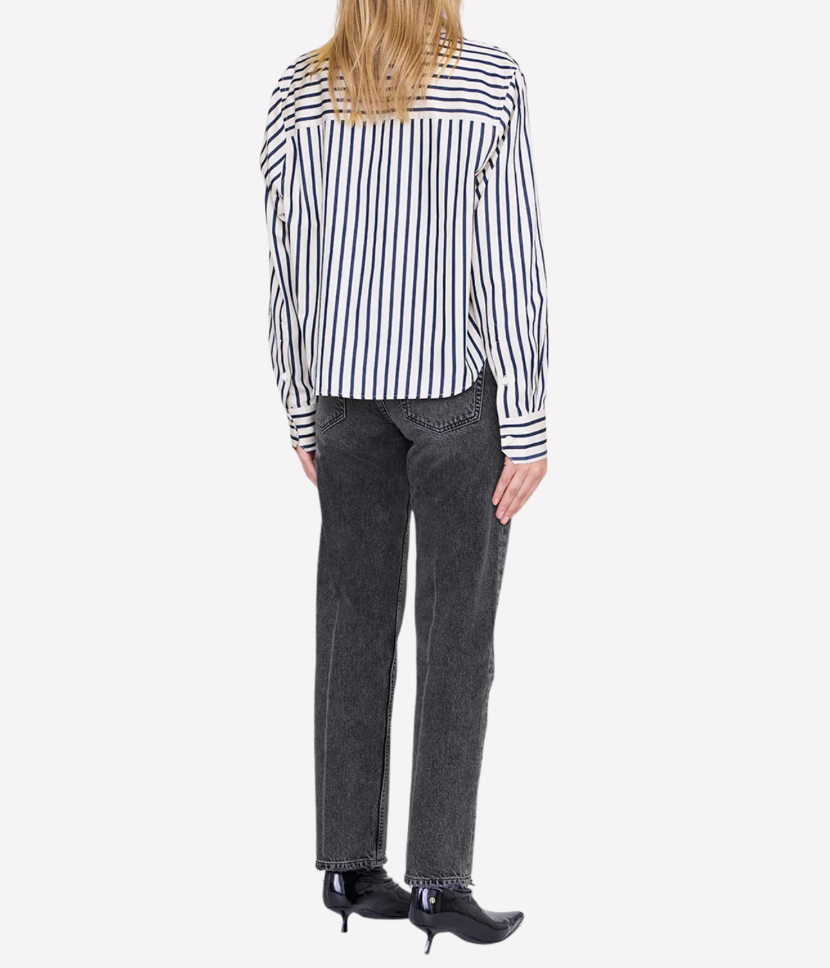 Essie Cropped Shirt in Maritime Stripe