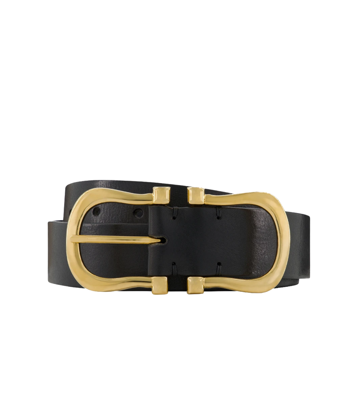 Gold Nicky X Belt in Black