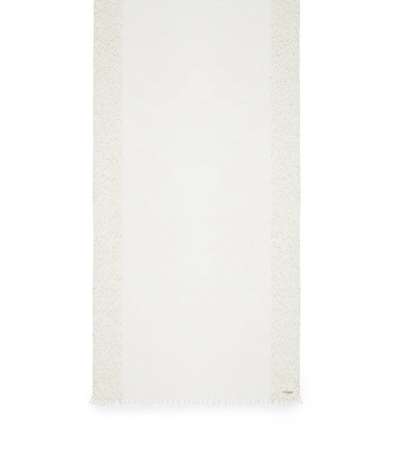 Dania Scarf in White/Brown