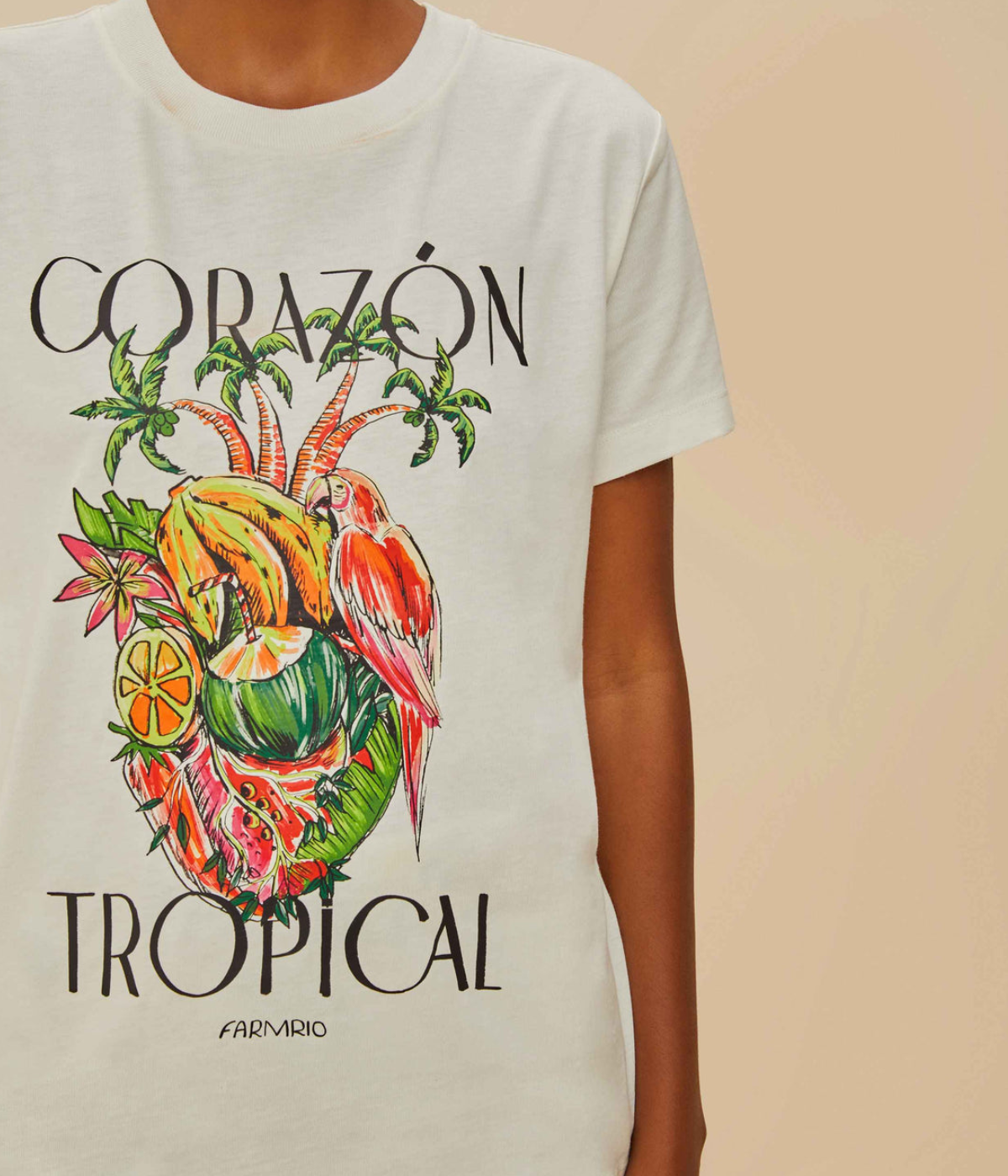 Corazon Tropical Tshirt in White