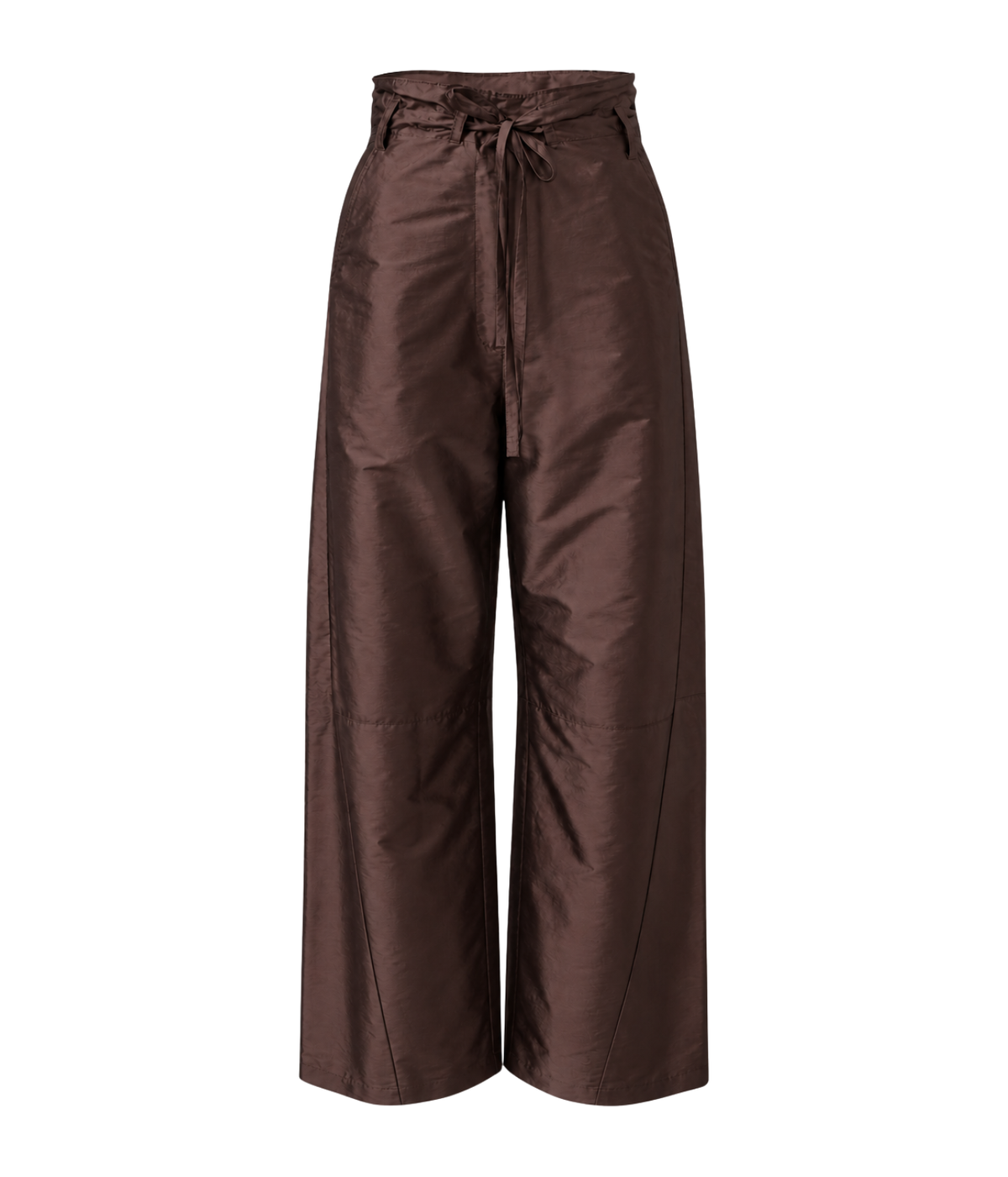 Techno Taffeta Barrel Pant In Chocolate