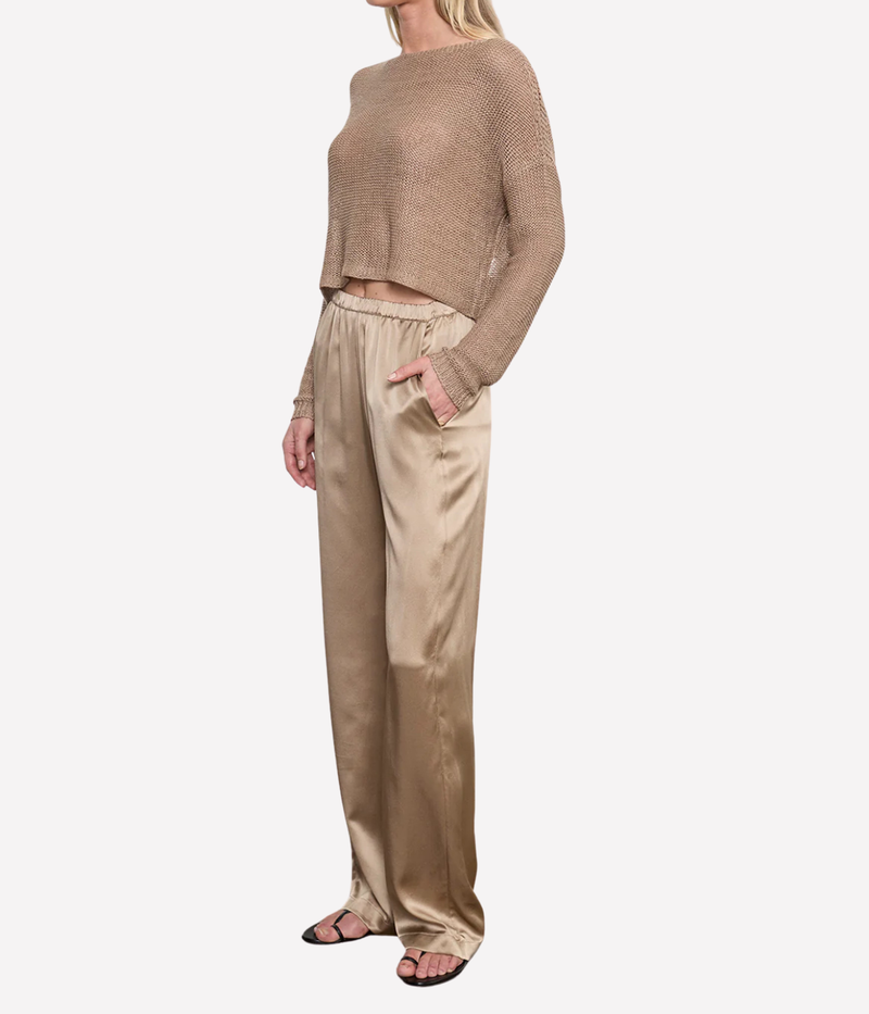Linen Open Bateau Top in Flax