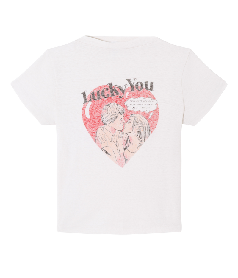 Classic Tee Lucky You In Vintage White