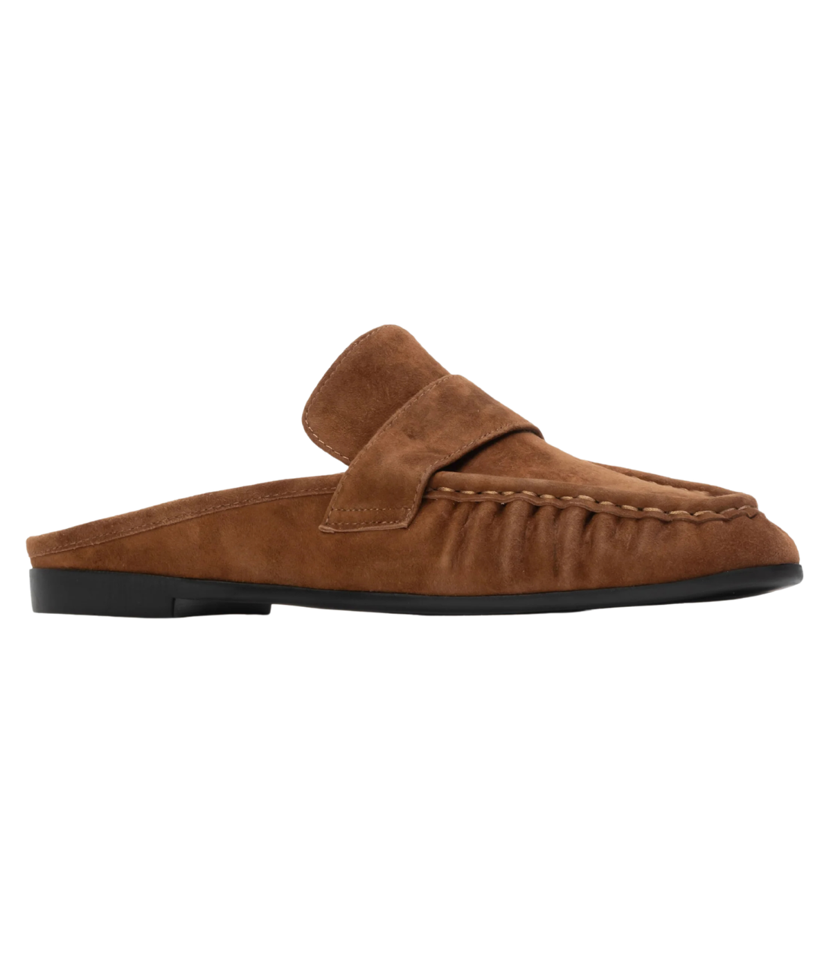 Gabby Loafer Mule in Tobacco Suede