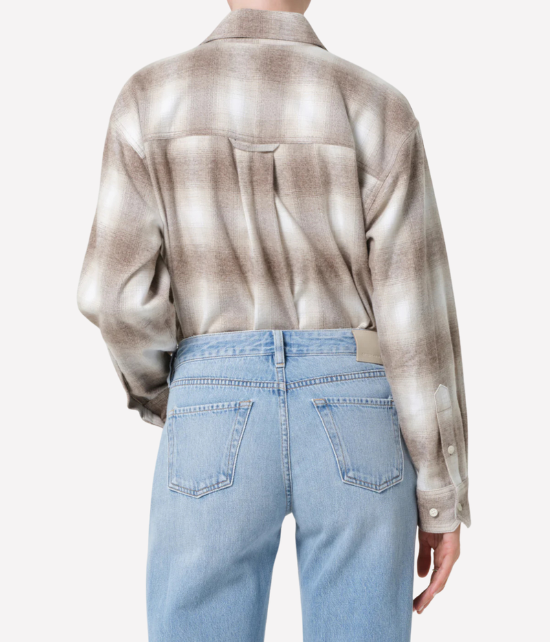 Kota Long Button Up In Schiffer Plaid