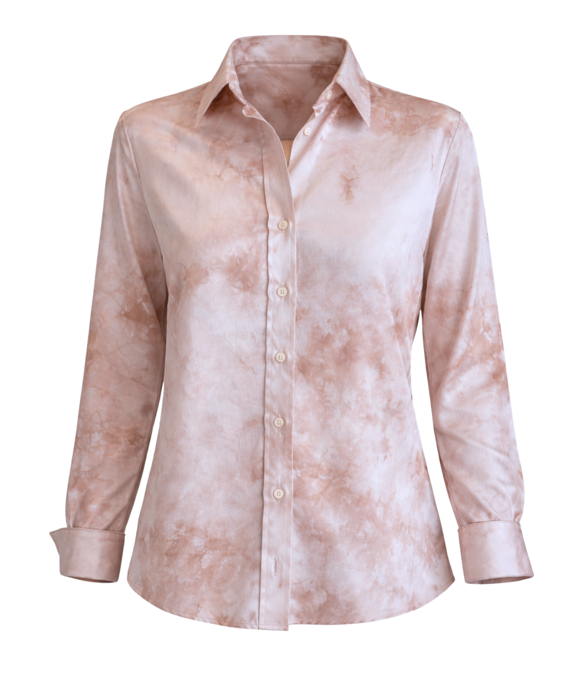 Long Sleeve Button Shirt in Rose Cloud