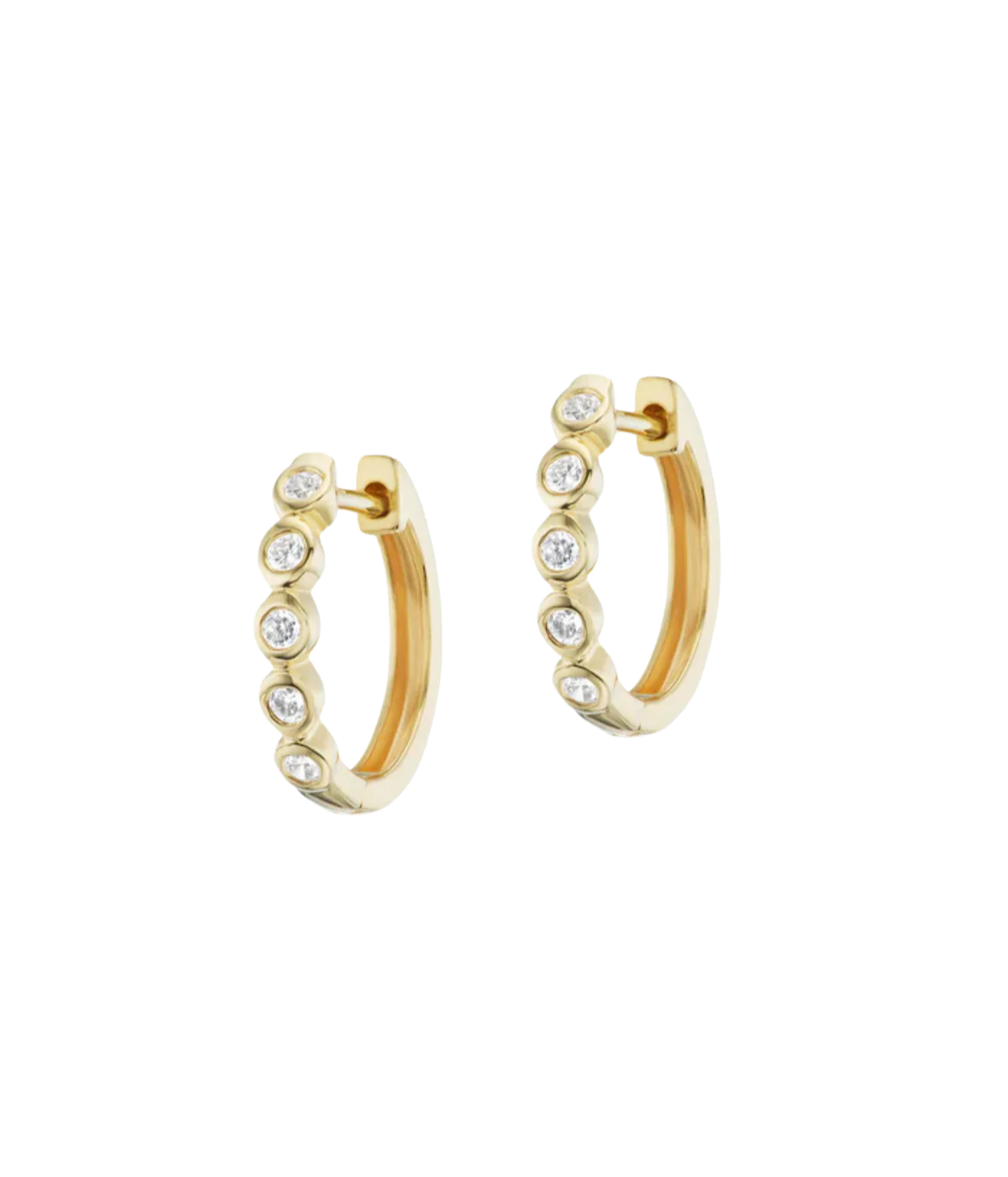 12mm Diamond Bezel Hoops