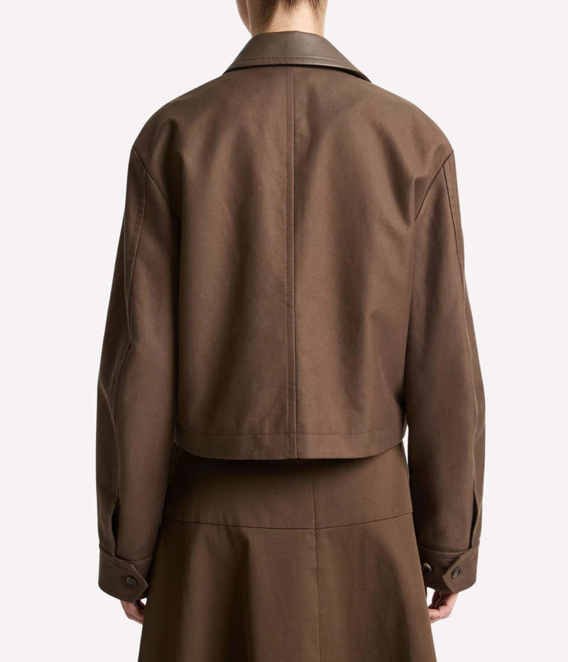 Casual Twill Jacket In Willow
