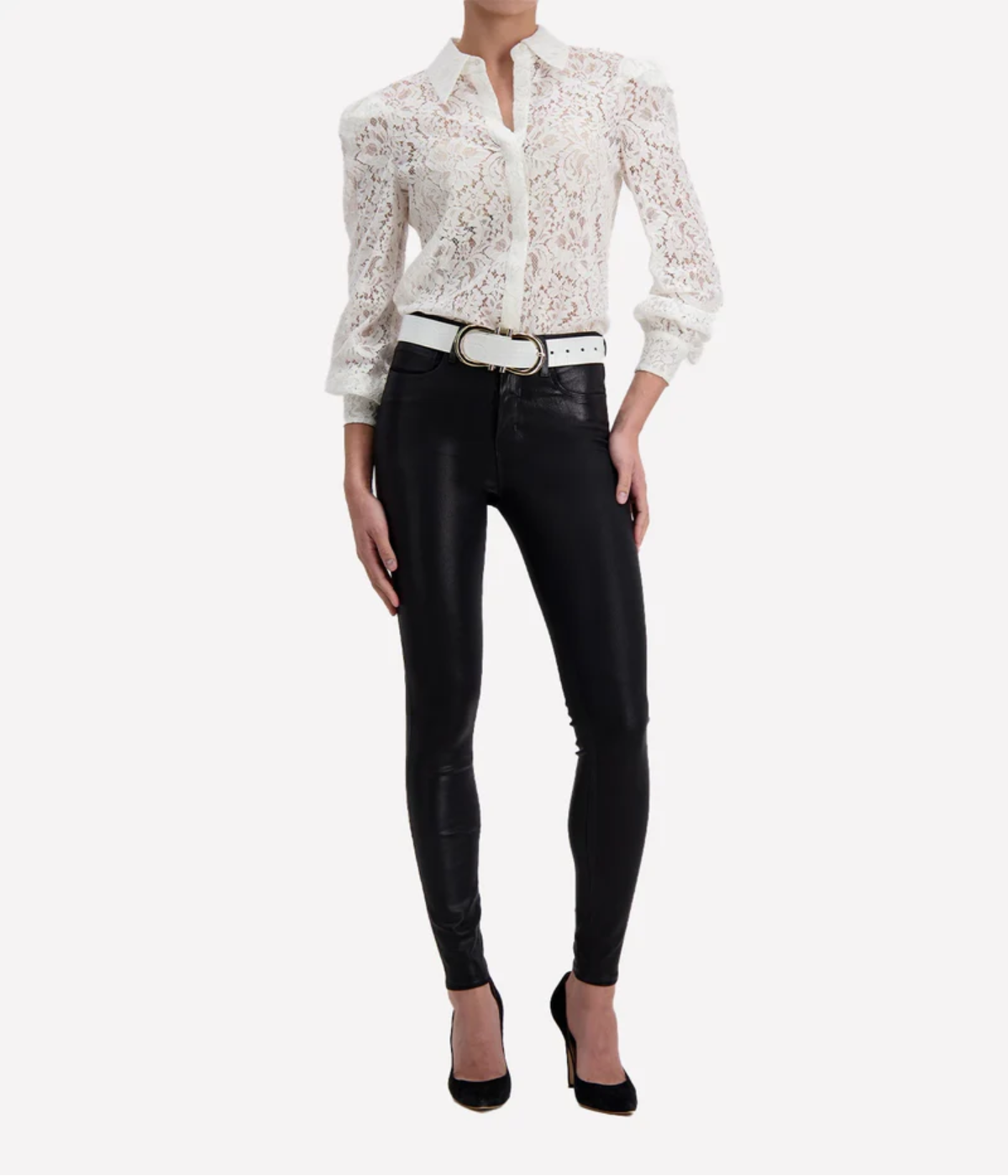Jenica Lace Shirt in Ivory