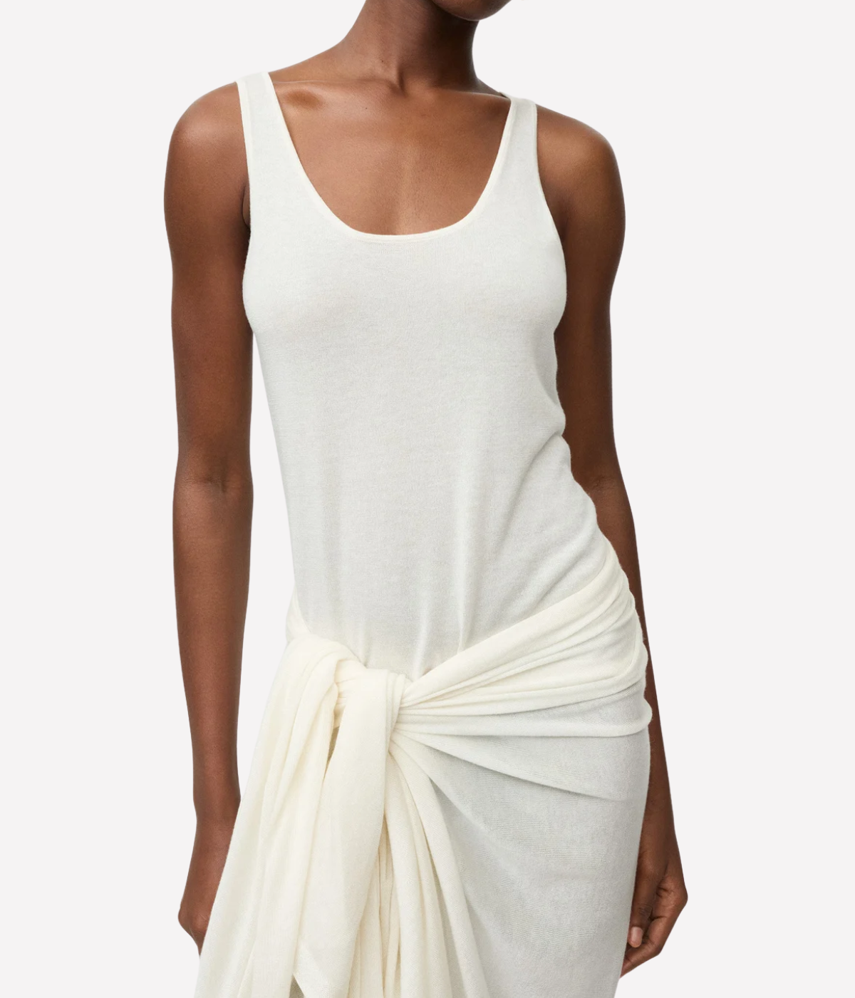 Featherlight Singlet in Feather White
