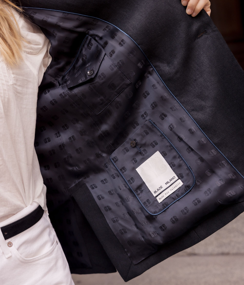 Clarity Everynight Blazer in Black Linen