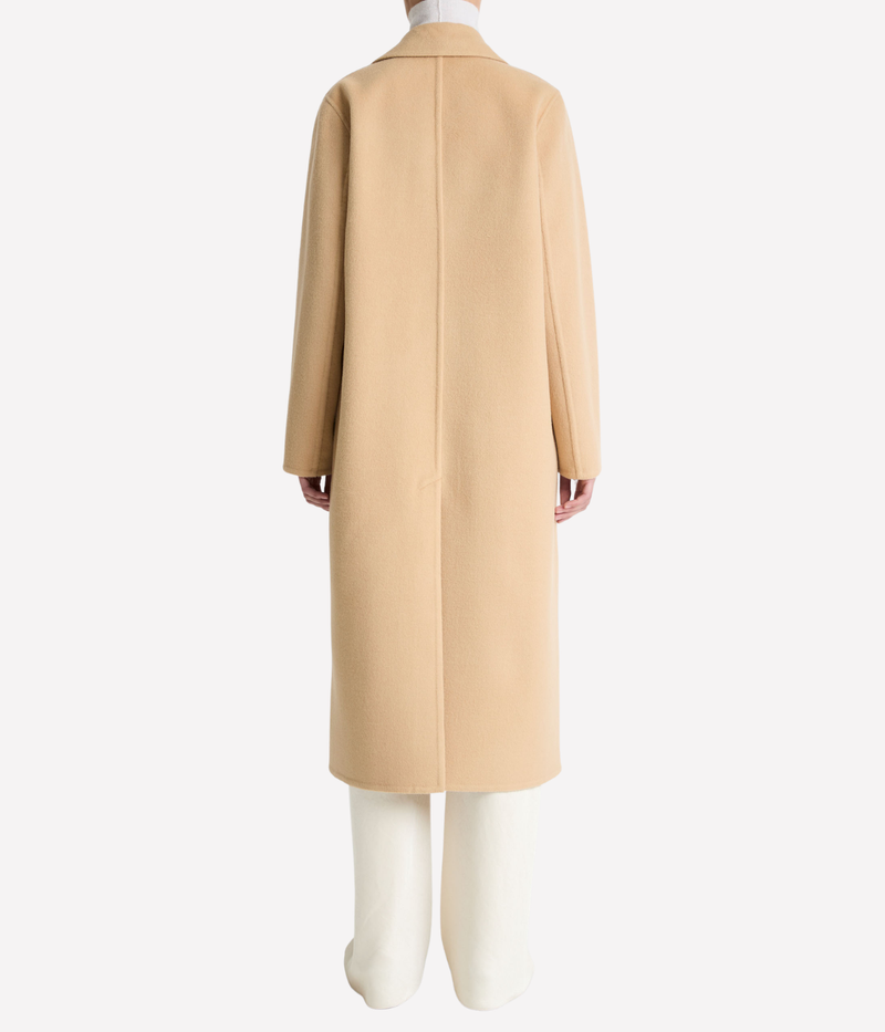 Single Breasted Classic Coat in Camel