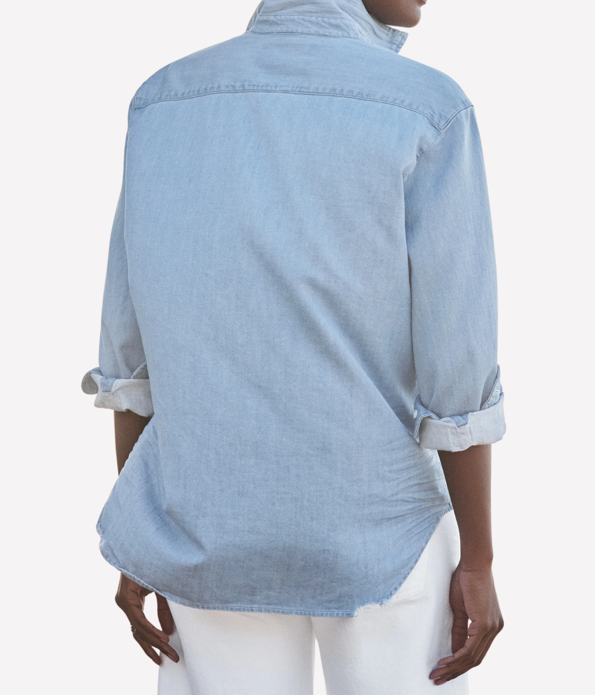Eileen Relaxed Button Up Shirt in Classic Blue
