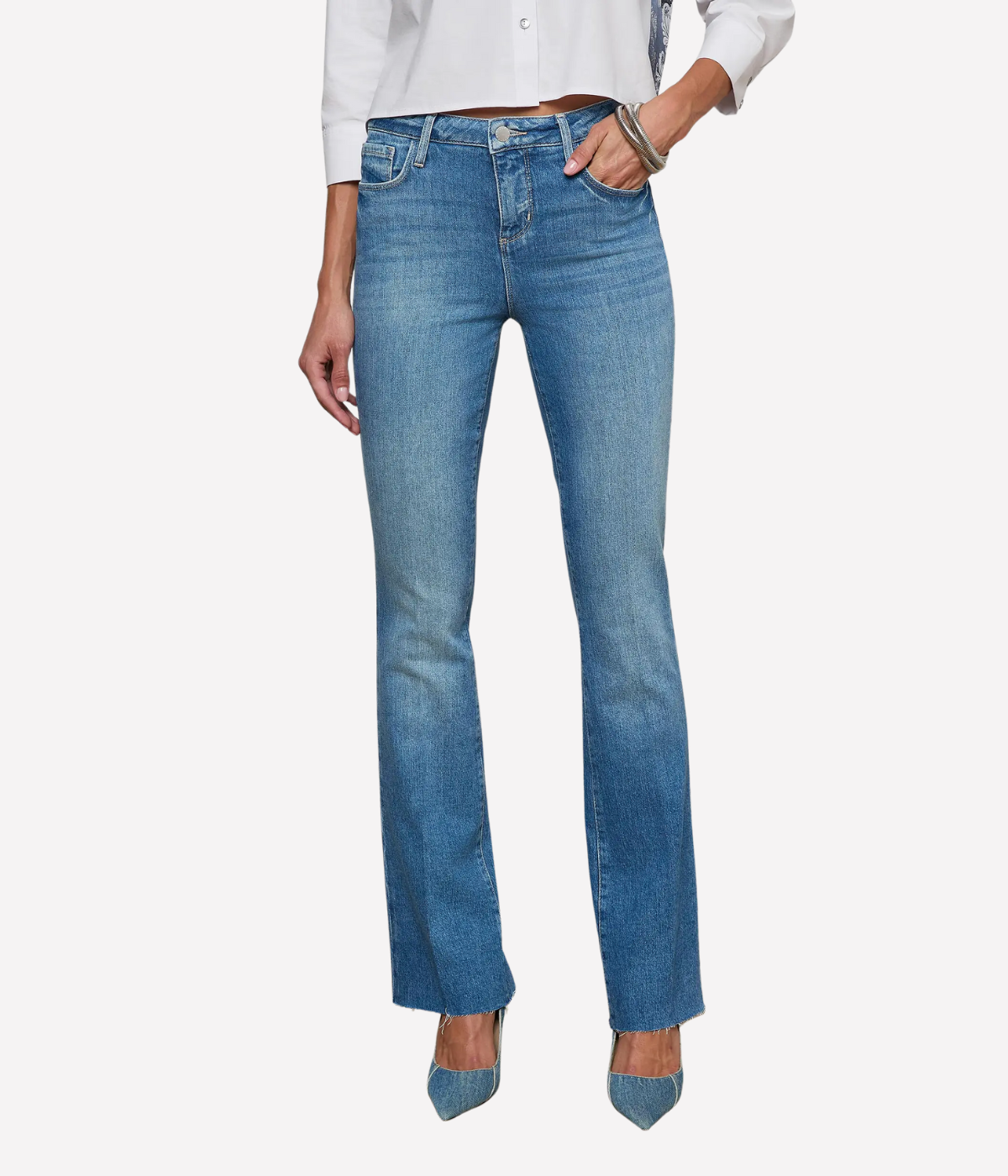 Ruth H/R Straight Leg Jean in KONA