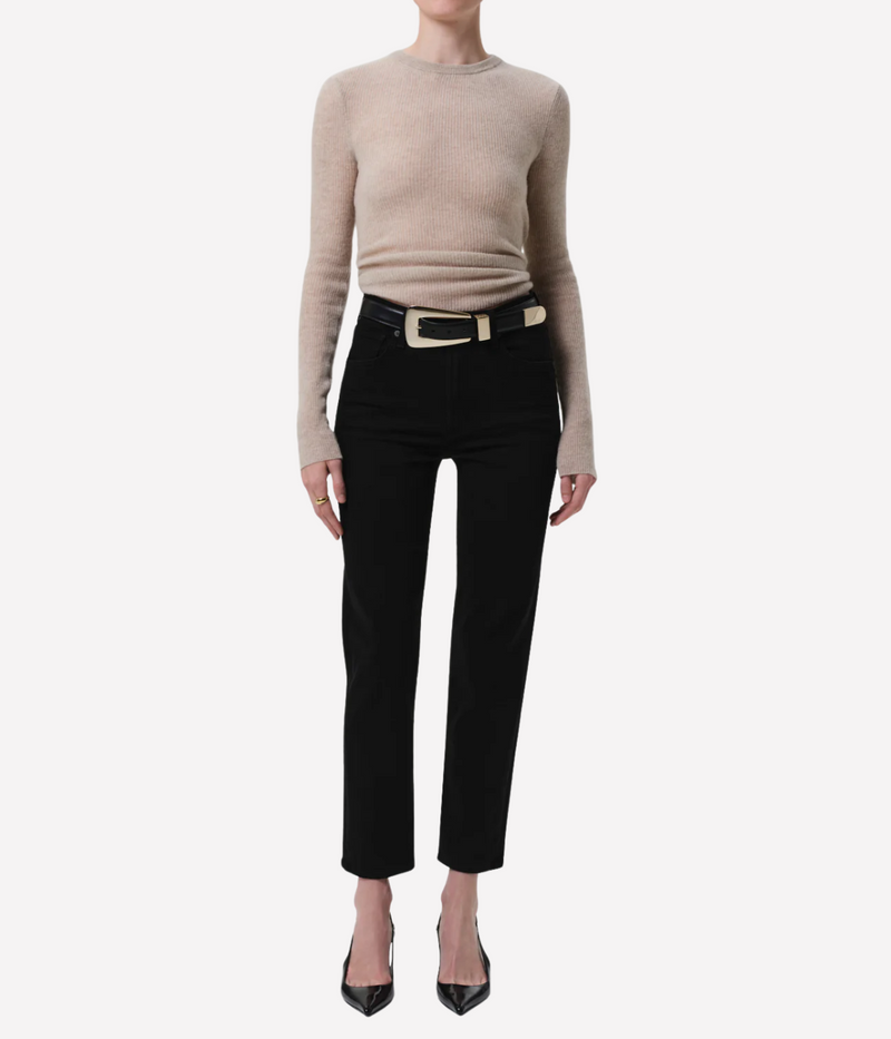 Caia Straight Jean In Plush Black