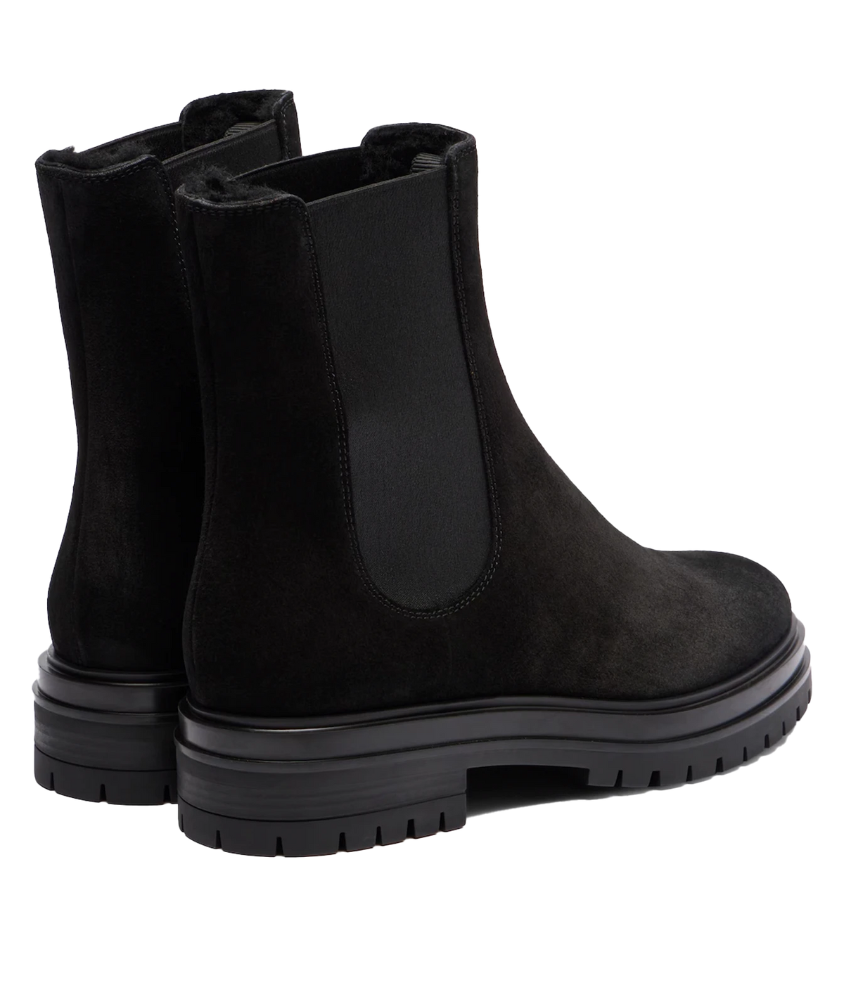 Chester Boot W Fur In Suede Black