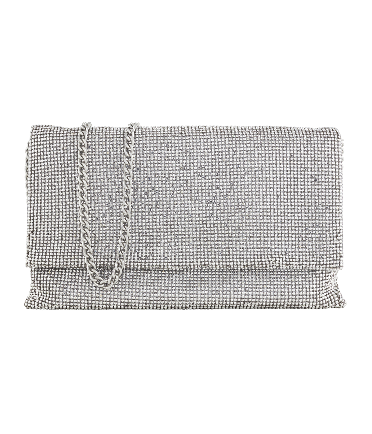 Gemma Clutch Bag in Pewter Crystal