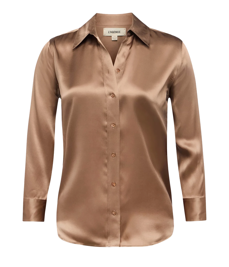 Dani 3/4 Sleeve Blouse in Cinnamon Swirl