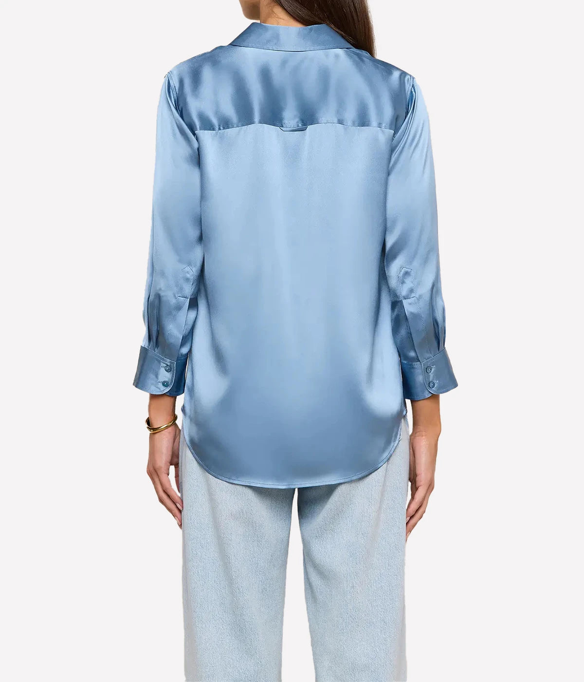 Dani 3/4 Sleeve Blouse in Blue Mist