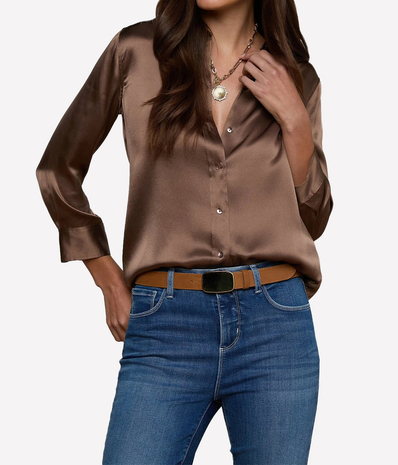 Dani 3/4 Sleeve Blouse In Cardamom