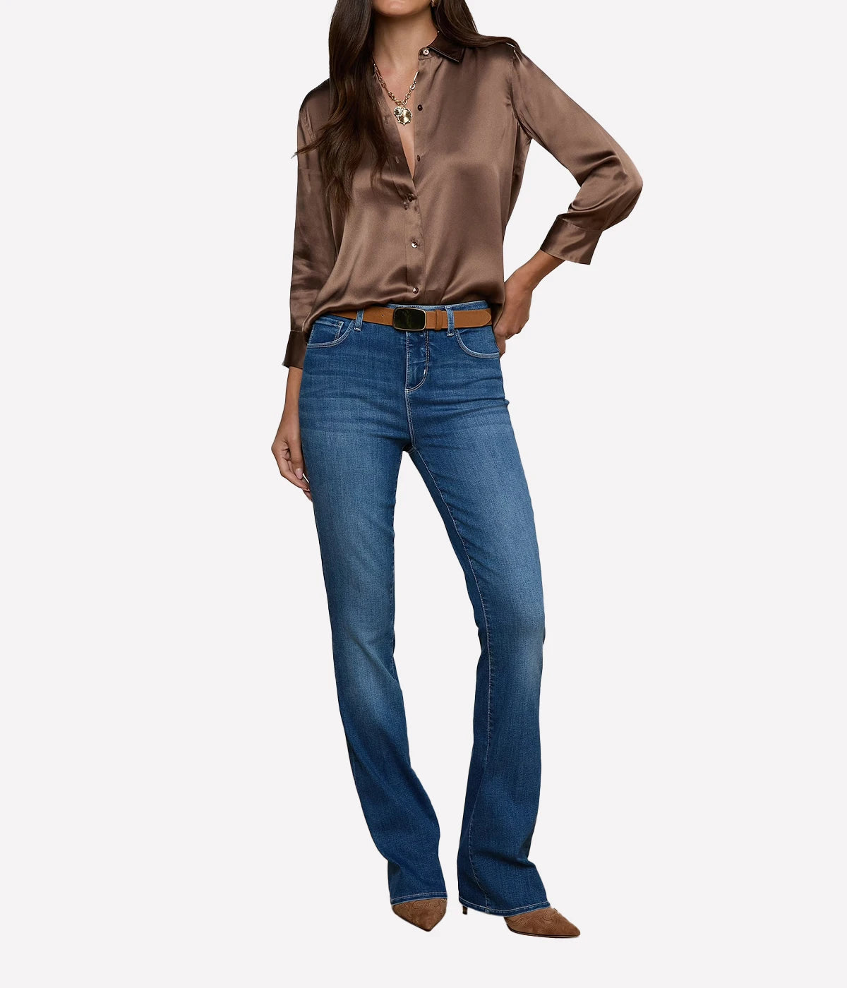 Dani 3/4 Sleeve Blouse In Cardamom