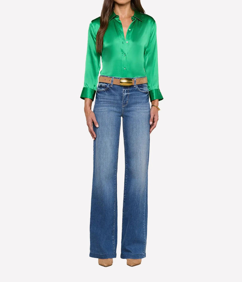 Dani 3/4 Sleeve Blouse in Island Green