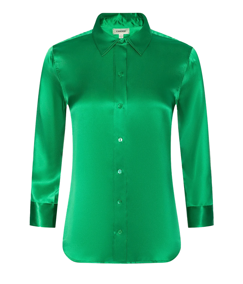 Dani 3/4 Sleeve Blouse in Island Green