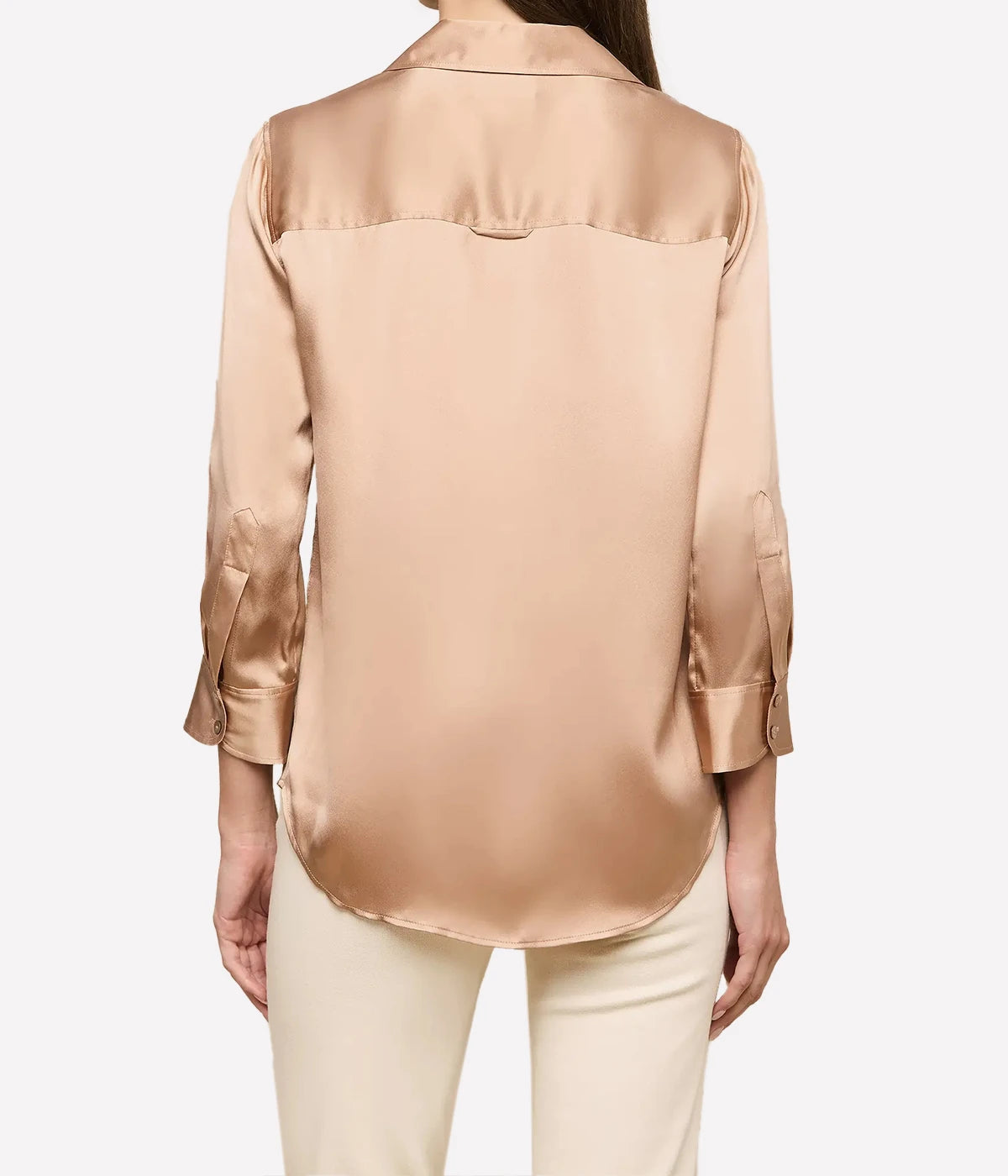 Dani 3/4 Sleeve Blouse In Soft Nude