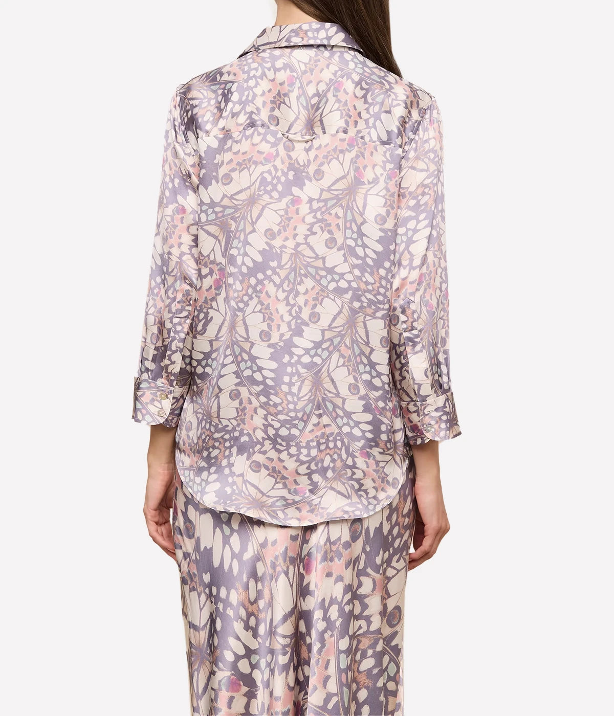 Dani 3/4 Sleeve Blouse In Multi Small Butterfly Wing