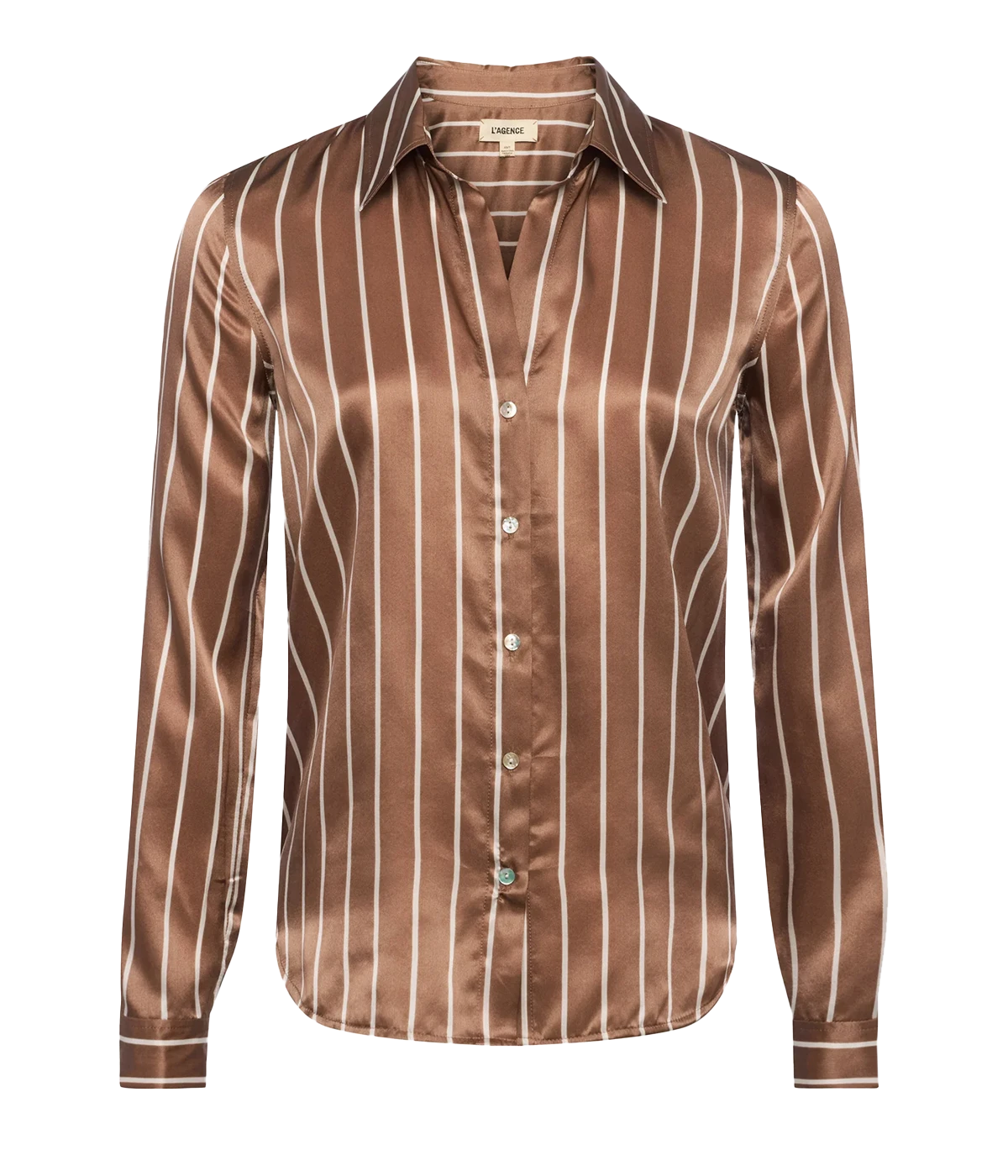 Tyler L/S Blouse in Chocolate Malt Ecru