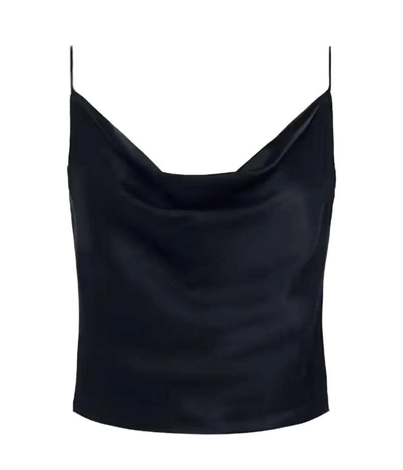 Calista Cowl Neck Cami In Black