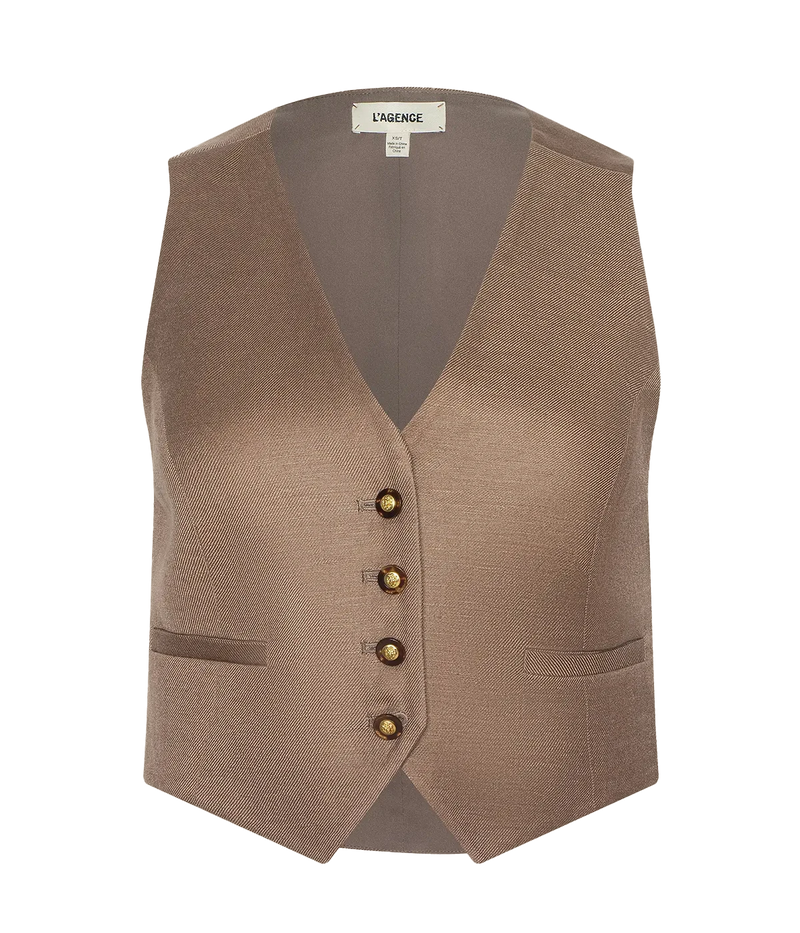 Jianna Short Vest in Barley