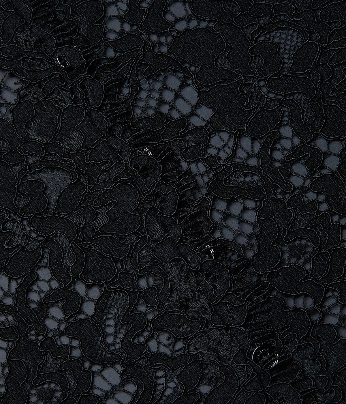 Anita Lace Button Up In Black