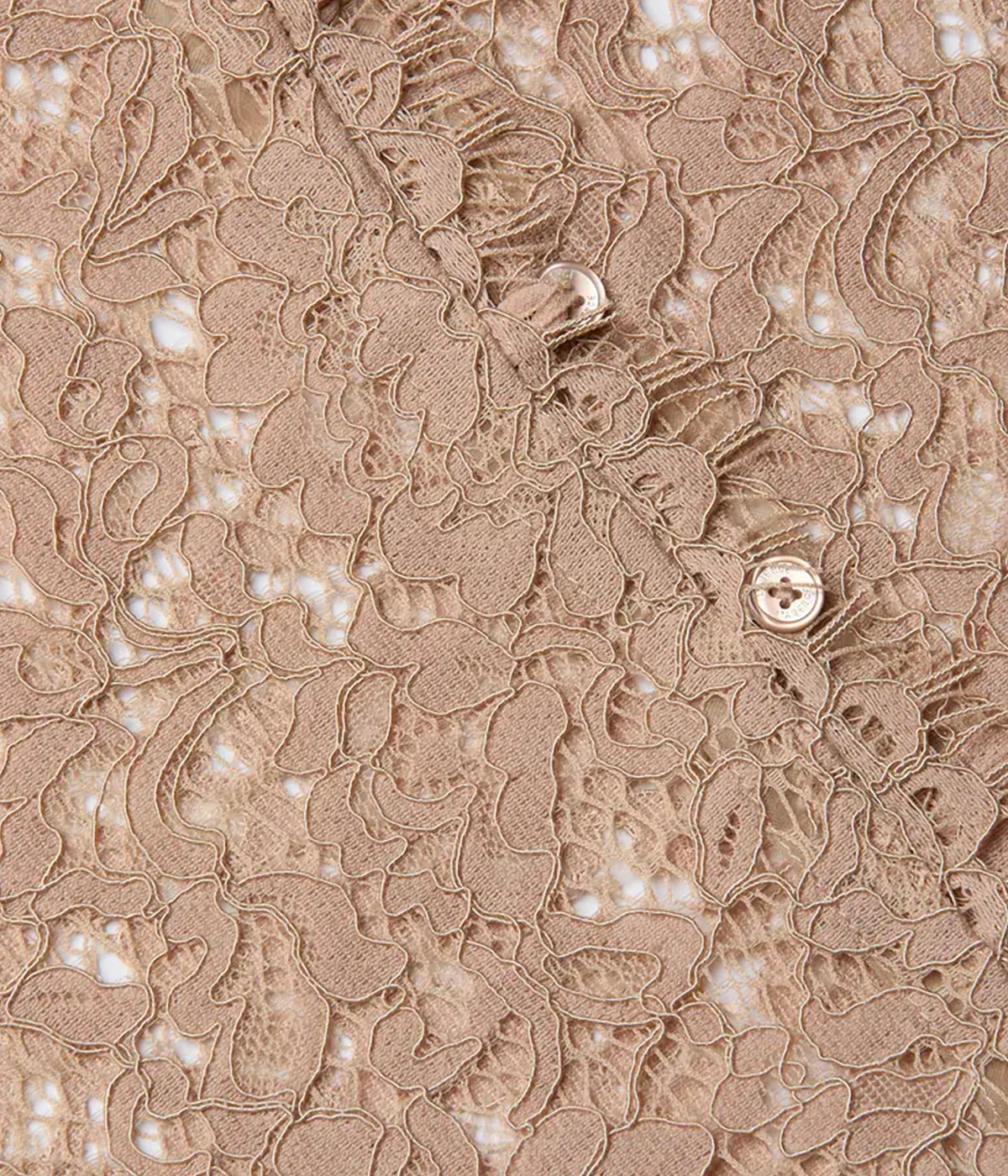 Anita Lace Button Up In Cappuccino