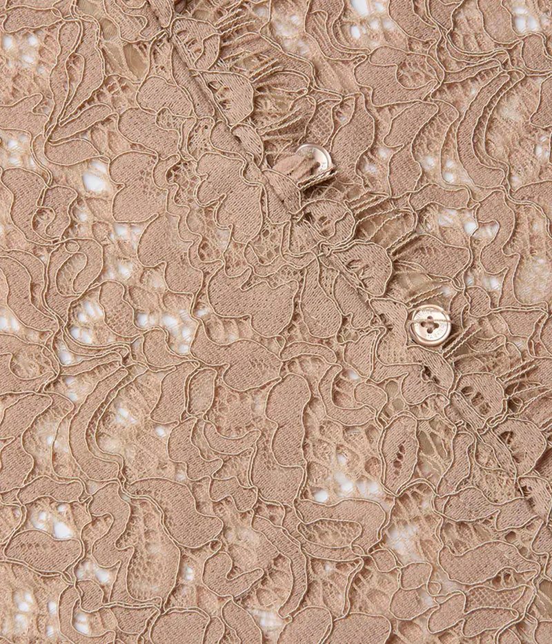 Anita Lace Button Up In Cappuccino