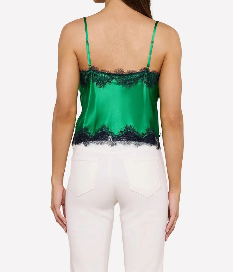 Kimber Lace Insert Cami in Island Green Midnight