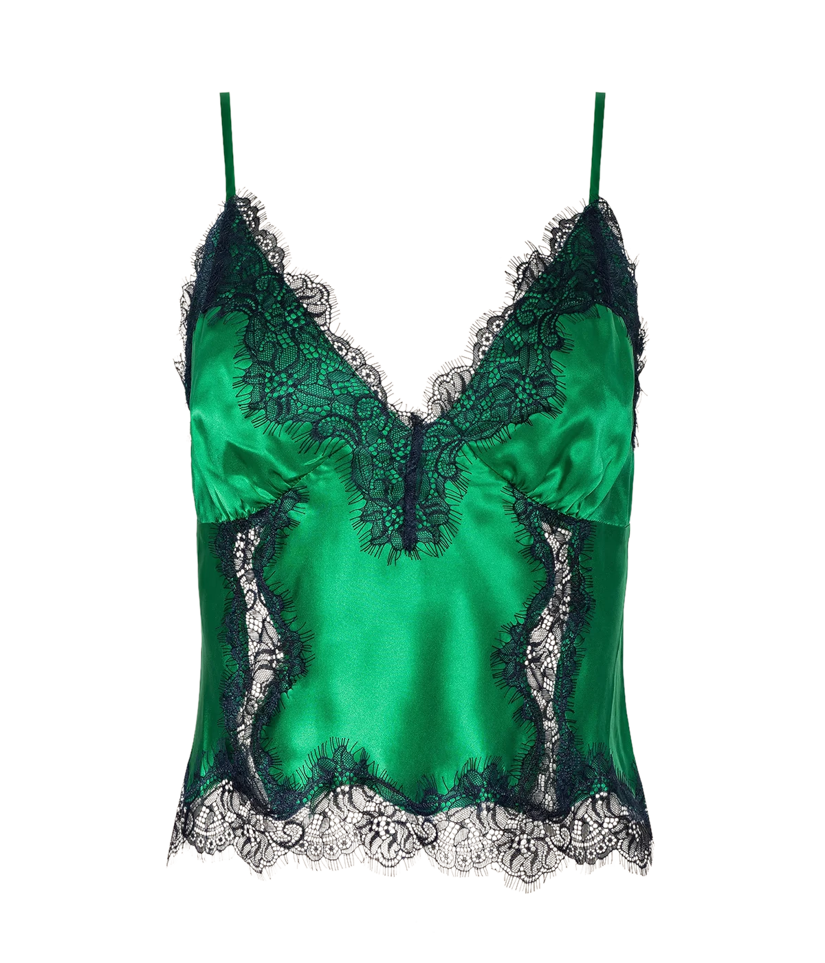 Kimber Lace Insert Cami in Island Green Midnight