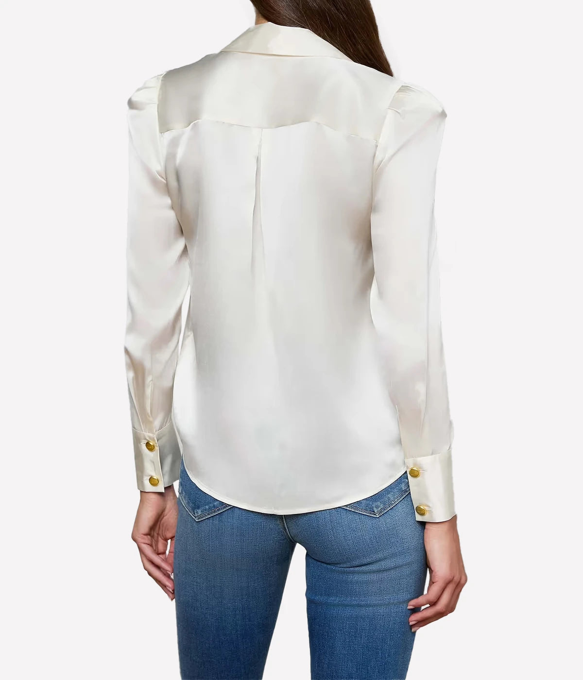 Honey Tie Neck Blouse In Ivory