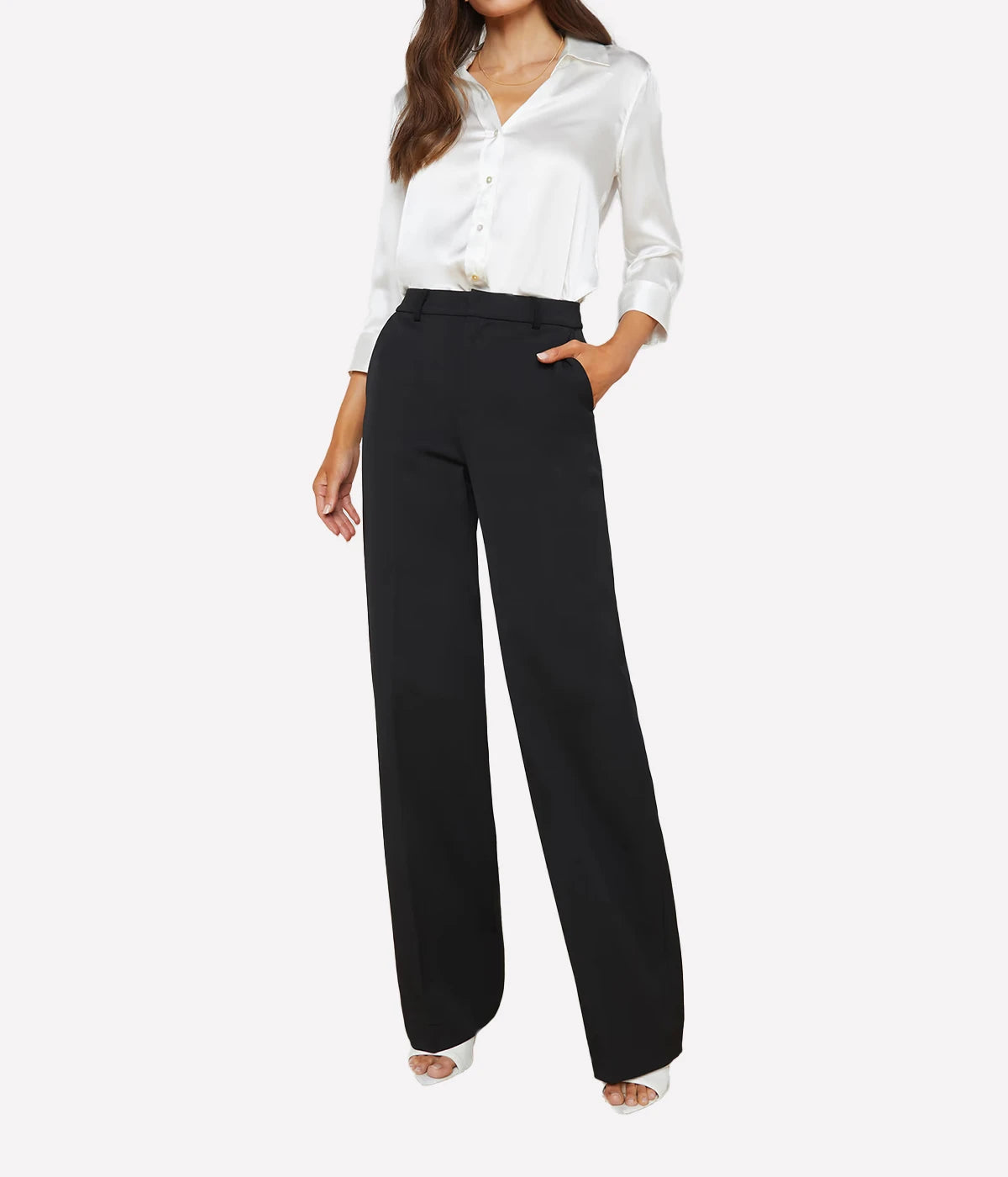 Livvy Straight Leg Trouser In Black