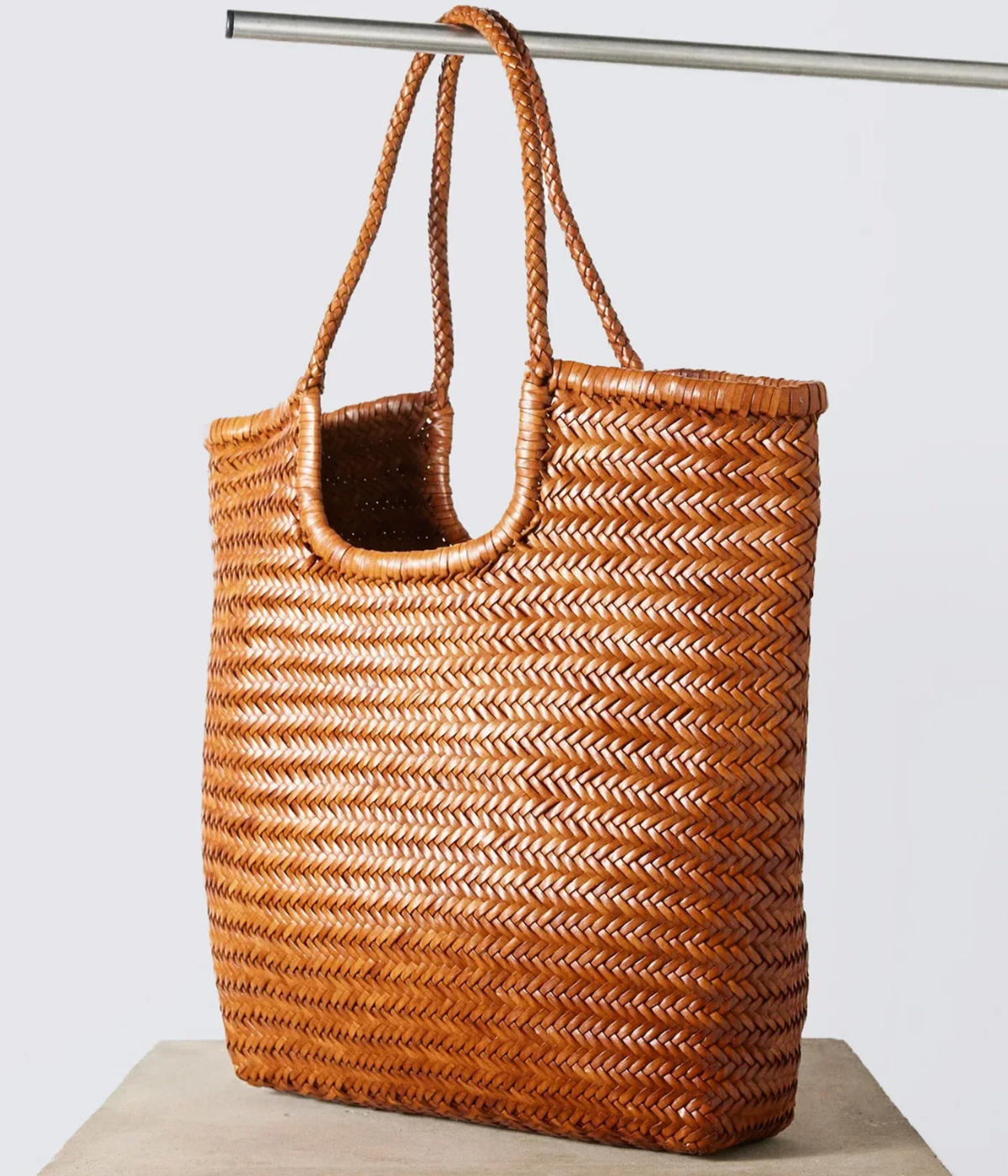 Diagonal Tripple Jump Bag in Tan