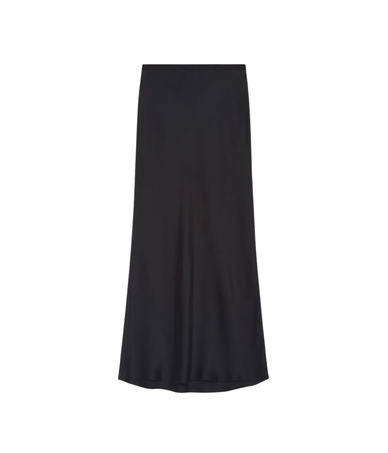 Bar Silk Skirt in Black