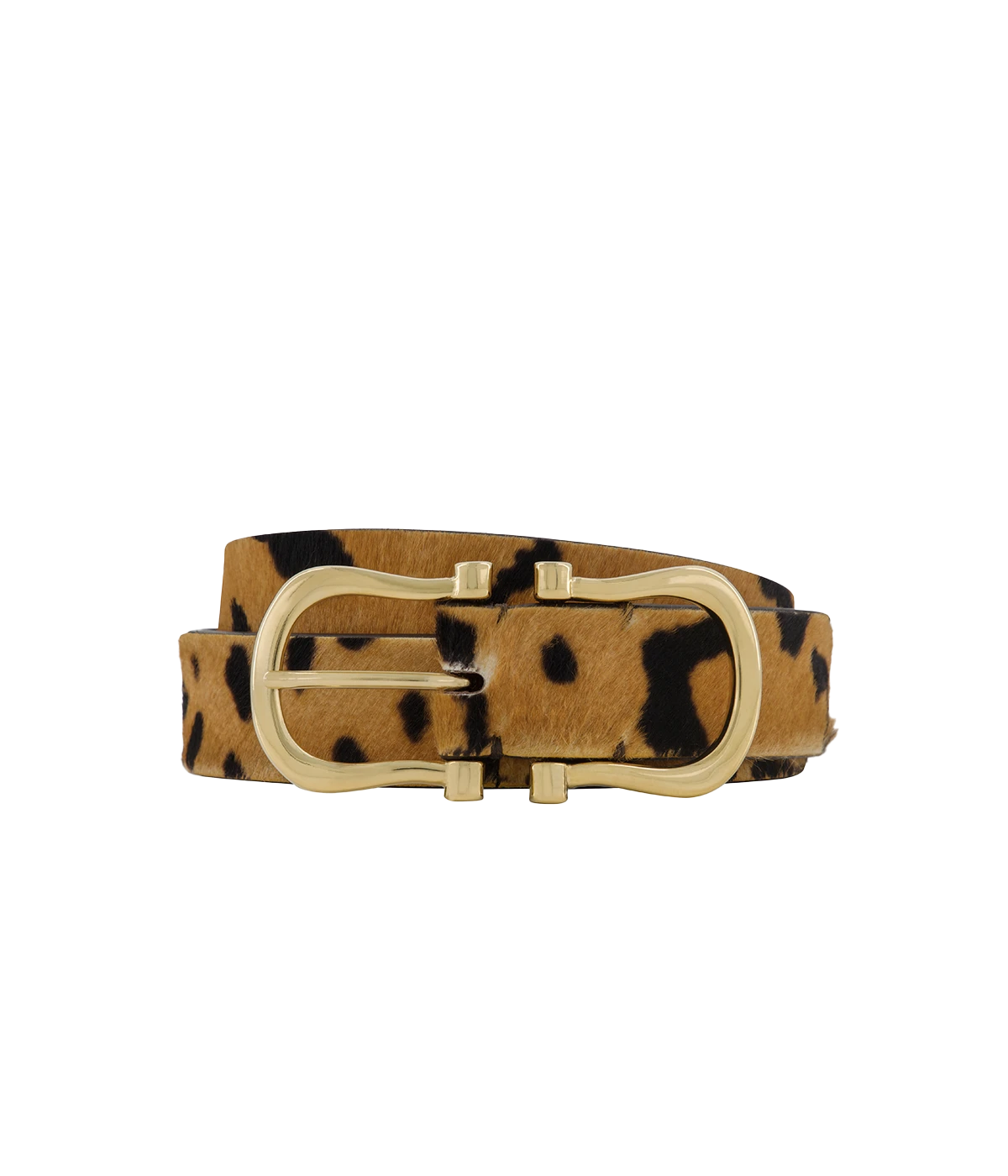 Baby Gold Nicky X Belt in Leopard