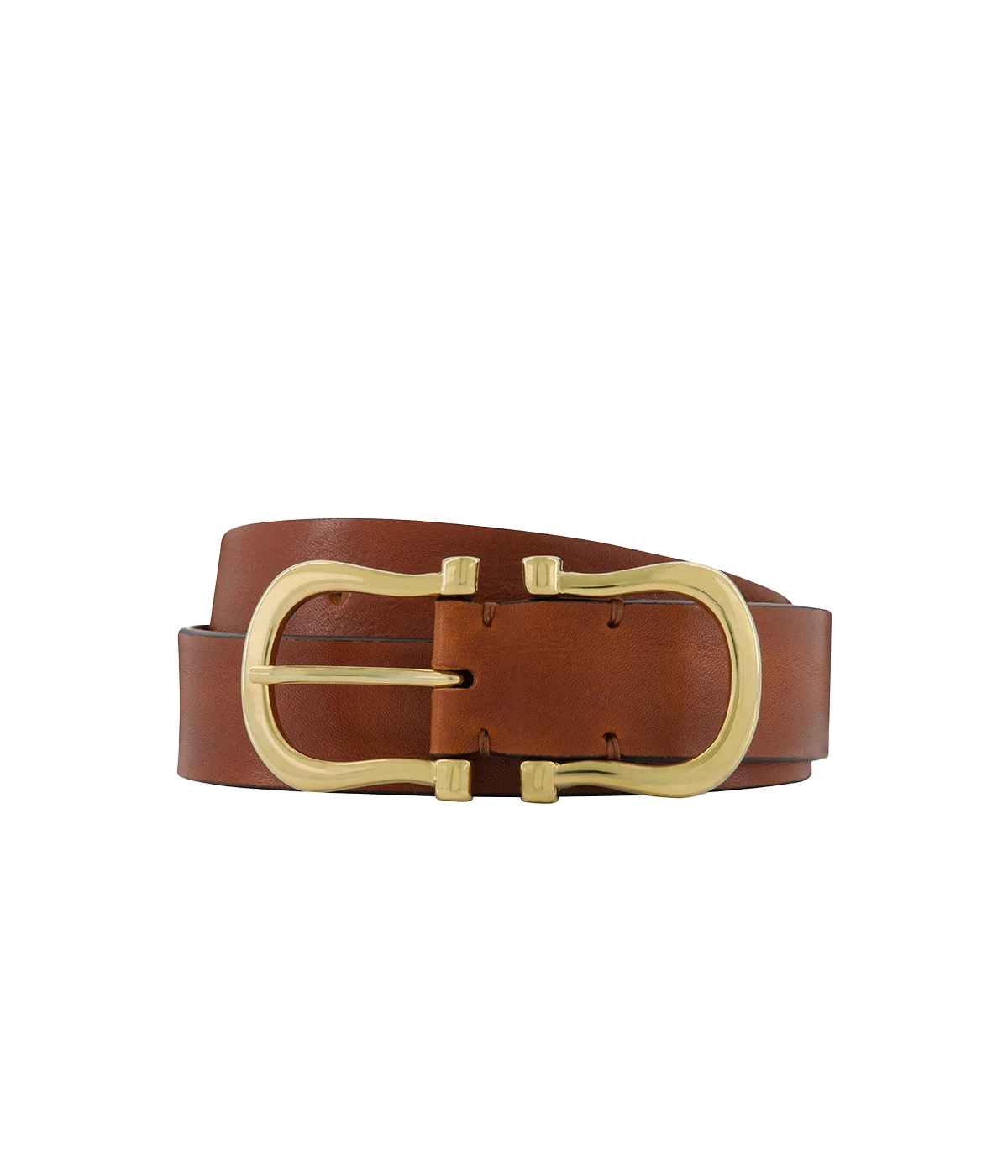 Baby Gold Nicky X Belt in Tan