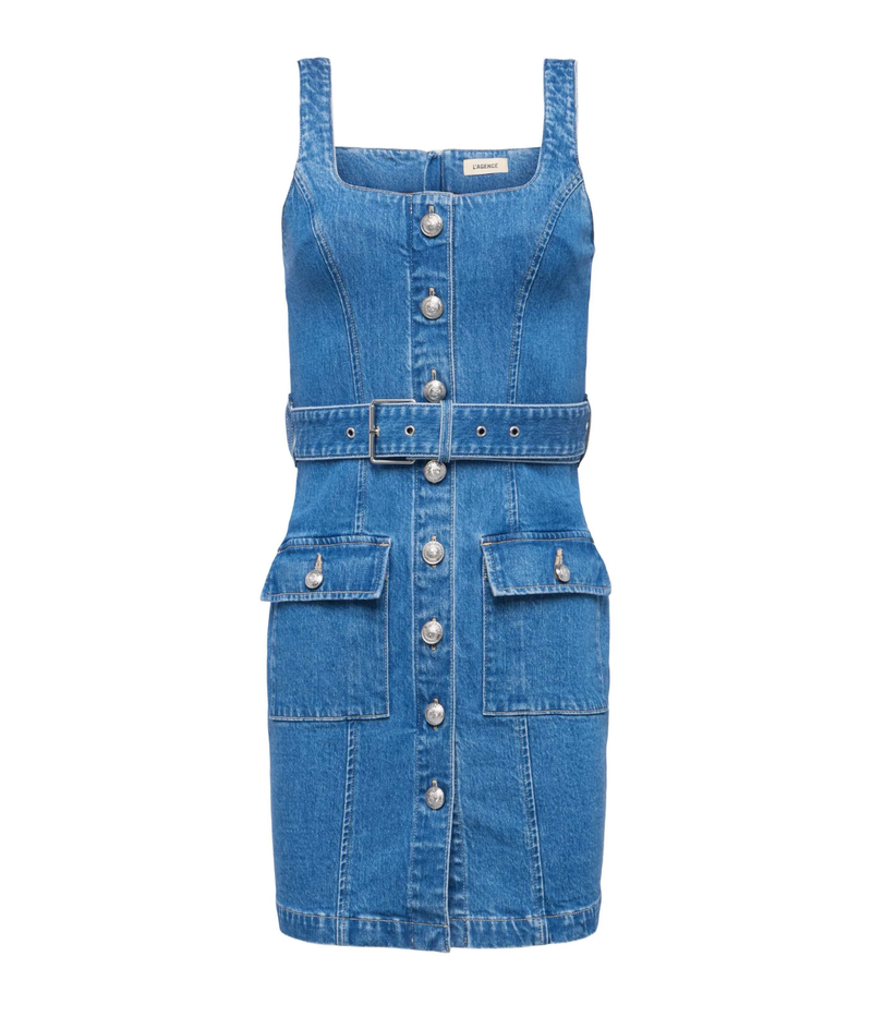 Midy Button Front Tank Dress In Tipton