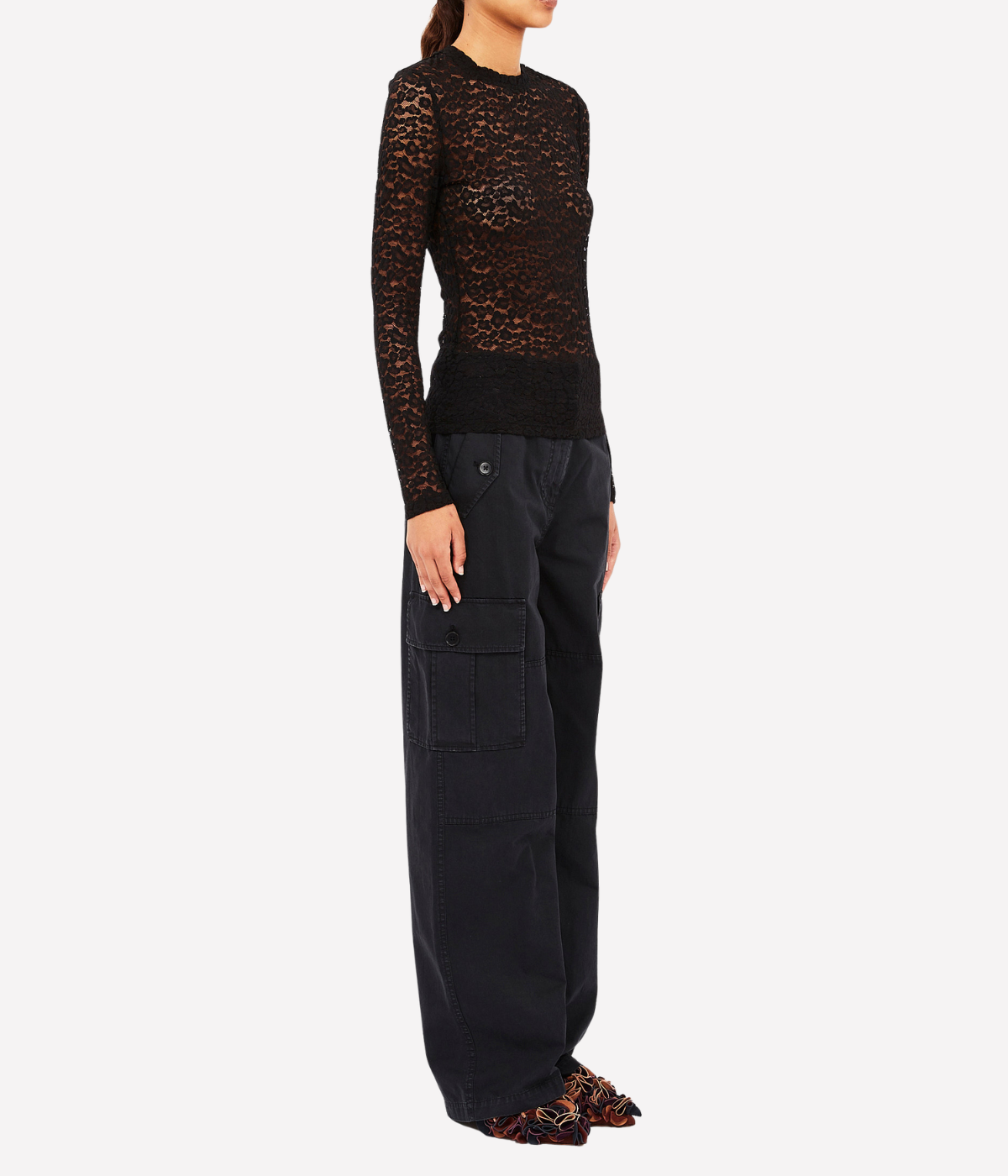 Anise Long Sleeve Top in Noir